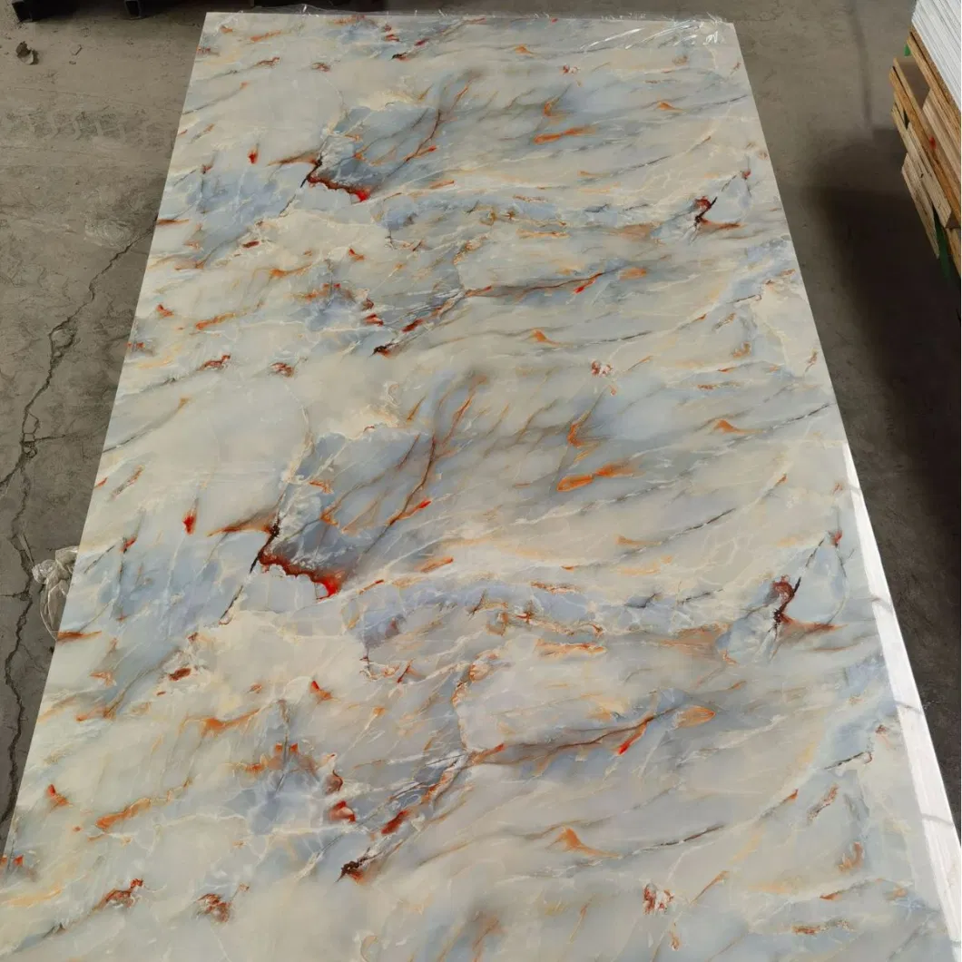 Painéis de parede de mármore de PVC Decorações para painéis de parede UV de apartamentos de luxo 2