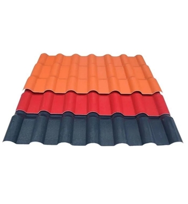 ASA Material de plástico de isolamento acústico de superfície 1050mm Largura PVC Teja telhado de telhado de resina sintética para Roma e mercado espanhol