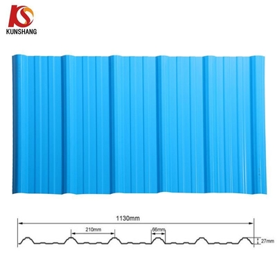 Folha de telhado corrugada de PVC/UPVC trapezoide para proteção à prova d'água e de choques em 1130mm 1360mm 1070mm 900mm Tamanhos