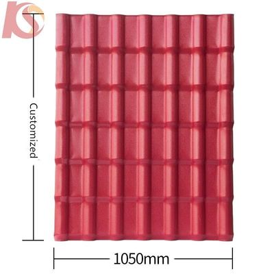 ASA personalizado Teto sintético de PVC Folha de telhado de resina durável