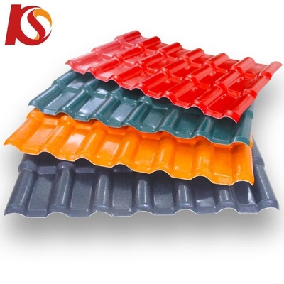 Largura personalizada 2.3-3.0MM ASA PVC Resin Tile Trapezoidal Corrugated Roofing Sheet para alta resistência a impactos e forte