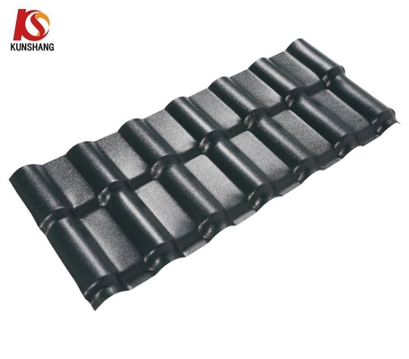 Fornecer PVC ASA Resina Roofing corrugado folha com comprimento personalizado e forma de bambu