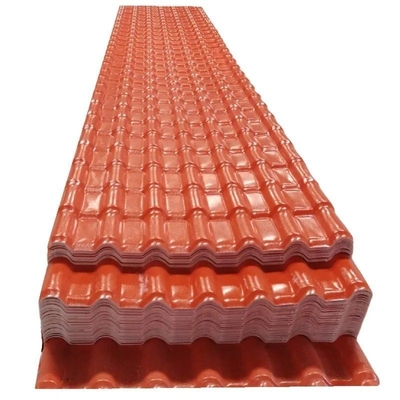 4500-6000m2 por contêiner Chapa de telhado de PVC espanhol 1050mm Isolamento térmico acústico ASA Chapa de telhado de resina sintética