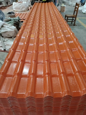 Telhas de telhado de resina sintética espanhola com revestimento ASA personalizado e 4500-6000m2 por contêiner Quantidade de carregamento de PVC Tejas
