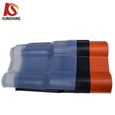 Carregamento de telhados espanhóis azulejos de telhado PVC revestido ASA corrugado para casa -40 70 Celsius resistência ao calor personalizada