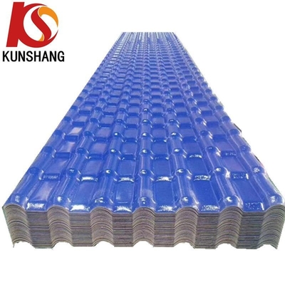 Folha de telhado de telhado de PVC Materiais de construção de estilo espanhol com código H.S. 39259000 e peso bruto do pacote 2.000 kg