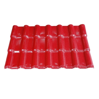 Folha de telhado de resina sintética ASA Terracota Plástico de telhado de PVC espanhol para comprimento personalizado e tamanho de 1050mm * 5694mm