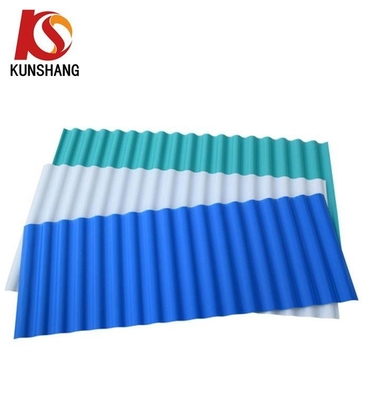 Chapas de telhado de PVC de plástico transparente azul simples Chapa de telhado corrugada de UPVC para requisitos do cliente