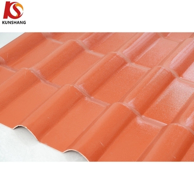 Folha de telhado colorida ASA PVC Vastu Material de construção compatível com 10 anos de duração da cor Pacote Peso bruto 2.000kg