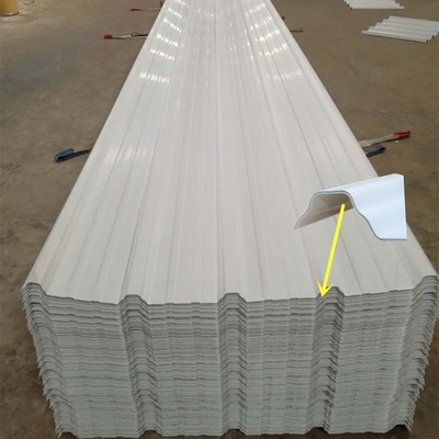 Chapa de telhado simples Chapa de telhado de PVC de alta resistência à corrosão Chapa de telhado trapezoidal