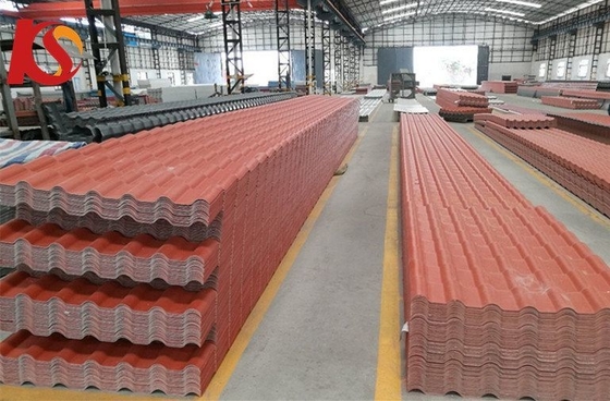 Resistente a intempéries ASA Superfície PVC Chapa de telhado de telhado para telhado de casa pré-fabricada telhado de telhado espanhol e 2.000kg Pacote Peso bruto