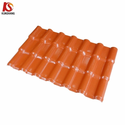 Espaço ASA PVC telhado de resina sintética Teja H.S Código 39259000 Quantidade de carregamento 4500-6000m2 por contêiner Espanhol
