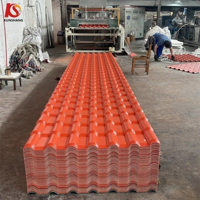 Instalação fácil ASA Roof Tile PVC Tejas de resina sintética com 2.000 kg de peso bruto e comprimento personalizado