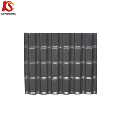 Instalação fácil ASA Roof Tile PVC Tejas de resina sintética com 2.000 kg de peso bruto e comprimento personalizado