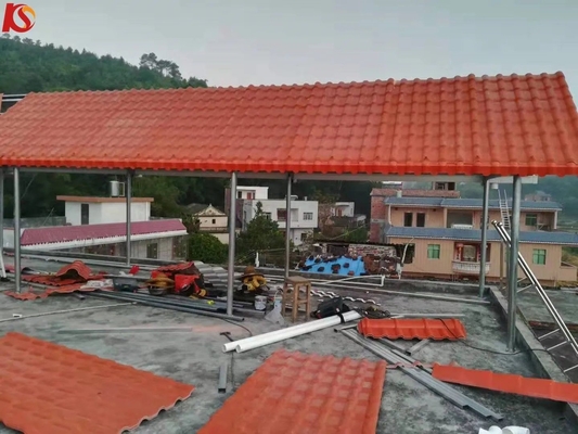 PVC ASA telhados corrugados para parques e casas residenciais Espesor 2,3 mm Quantidade de carga 4500-6000m2 por contêiner