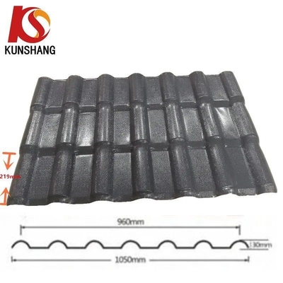 Código H.S. 39259000 Telhas S de alta resistência 1050mm Largura ASA PVC Telhas de telhado de resina sintética para solução de materiais de construção