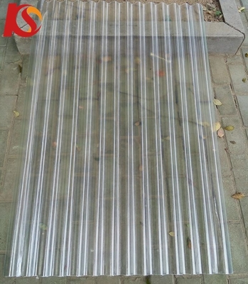 Painel de luz solar transparente galpão de ondas de estufa folha de policarbonato PC corrugado para telhado largura 930mm