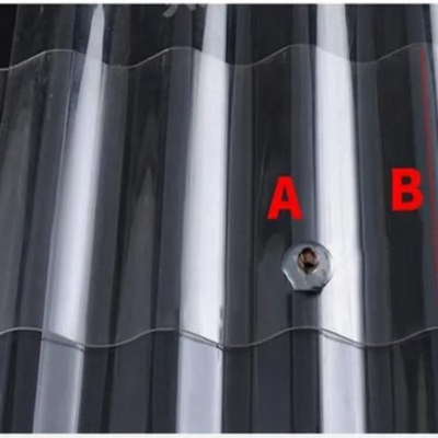 Camada de proteção UV 50um T900 Painel de policarbonato à prova d'água não tóxico Palha de telhado PC para edifícios comerciais