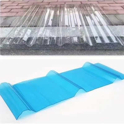 Folha de telhado de policarbonato brilhante para telhados corrugados 720 mm Largura e design ecológico 1,2 G/m3 Densidade