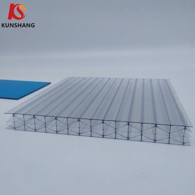 Policarbonato telhado azulejo folhas de sol PC folhas em relevo 2100mm multi-parede multi-camadas Honeycomb X estrutura PC policarbonato