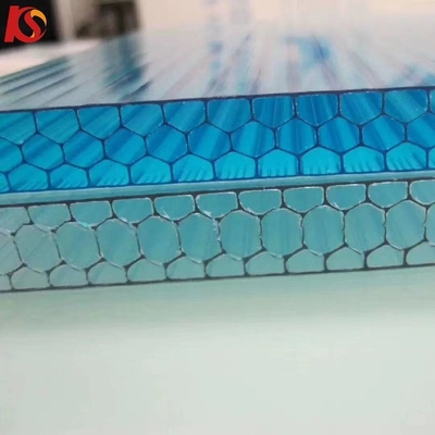 Policarbonato telhado azulejo folhas de sol PC folhas em relevo 2100mm multi-parede multi-camadas Honeycomb X estrutura PC policarbonato