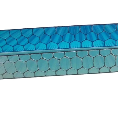 Retardante de Chama Castanho Eco-friendly Rainproof PC Panéis de policarbonato de folha oca de estufa com Retardante de Chama Classe B1