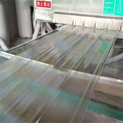 Chapas de telhado de parede divisória industrial de FRP com diferentes opções de espessura e largura de 720-1130 mm