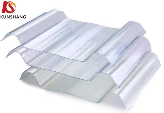 Painel de azulejos de telhado de fibra de vidro de plástico 100% impermeável Folha transparente de FRP para telhado Fácil de instalar e método de moldagem