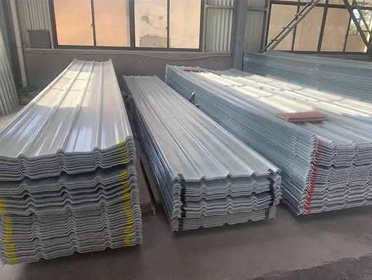 Boa resistência à corrosão painéis de telhado de fibra de vidro de FRP largura da folha de telhado de FRP 720-1130 mm para uso industrial e comercial