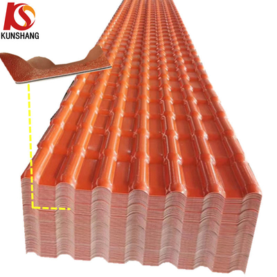 Chapas de telhado de PVC espanhol à prova de fogo chapas de telhado de plástico
